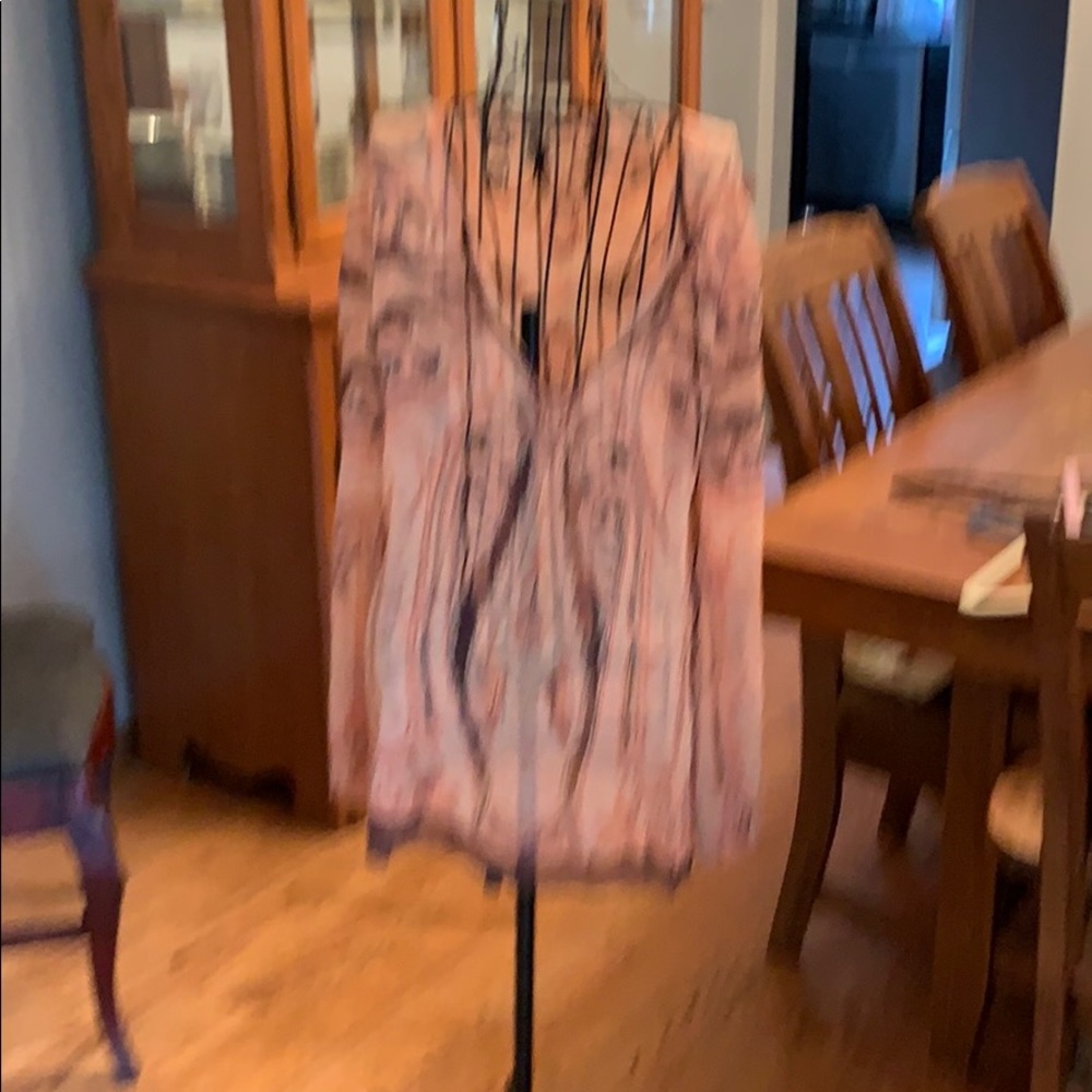 Sheer tunic blouse